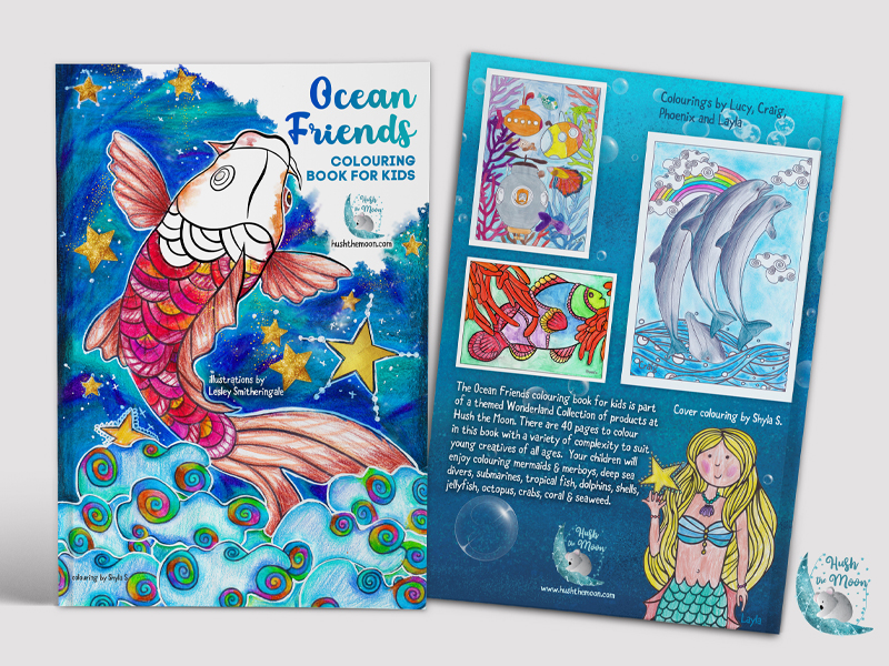 ocean friends colouring book for kids, colouring book for kids, ocean colouring book for kids, coloring pages for kids, pdf colouring book for kids, printable colouring pages for kids, mermaid colouring book for kids, gifts for kids,